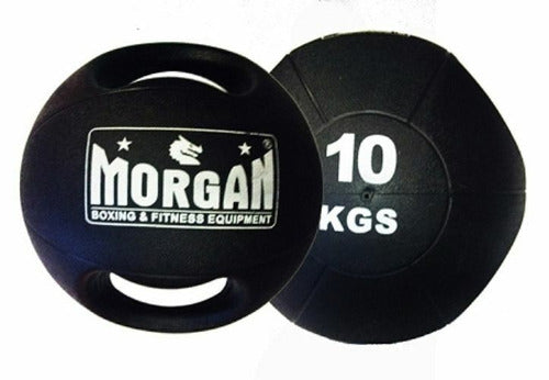 MORGAN DOUBLE HANDLE MEDICINE BALL SET (1 x 5kg + 1 x 10kg)
