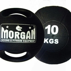 MORGAN DOUBLE HANDLE MEDICINE BALL SET (1 x 5kg + 1 x 10kg)